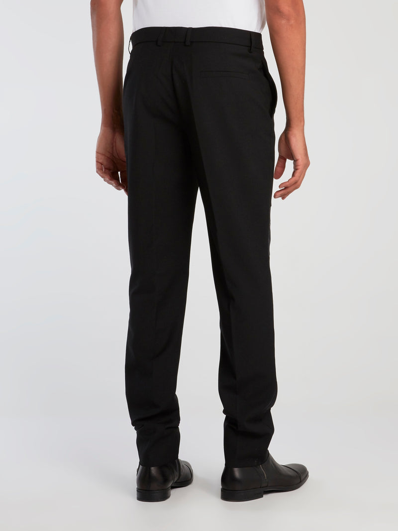Black Slim Fit Suit Trousers