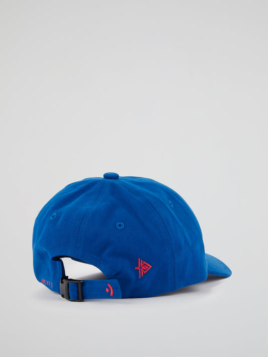 Blue Embroidered Hamzer Cap