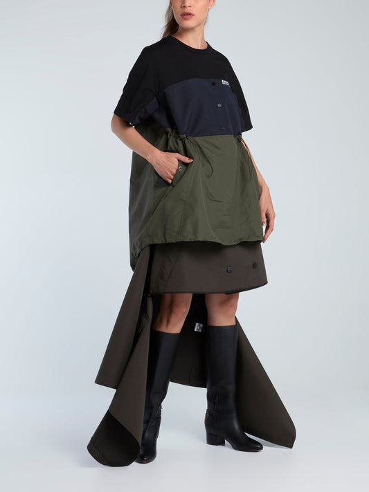 Windbreaker Trench Midi Skirt