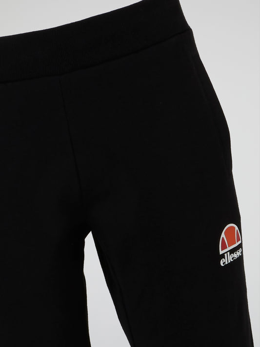 Forza Black Ribbed Waistband Track Pants