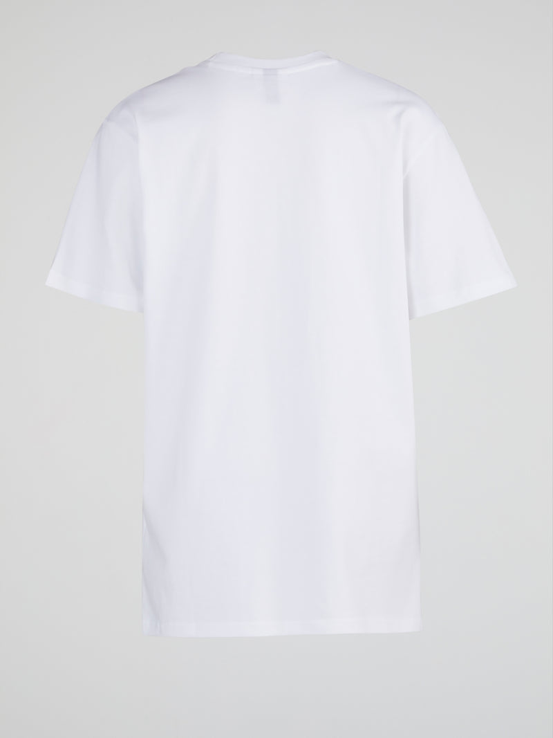 Lattea White Printed T-Shirt