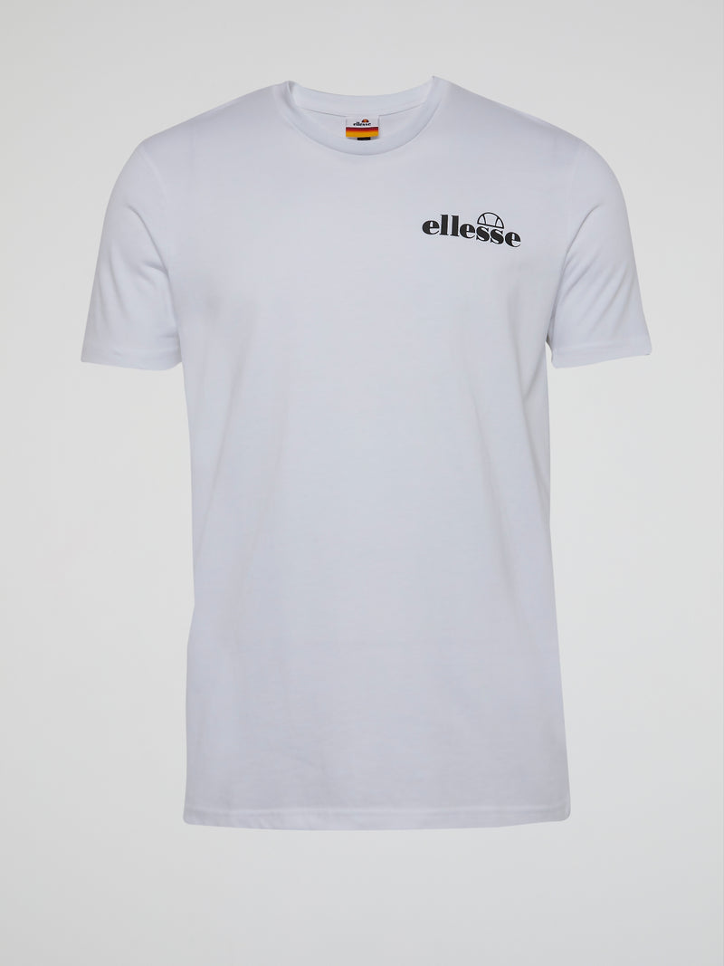 Fondato White Rear Print T-Shirt