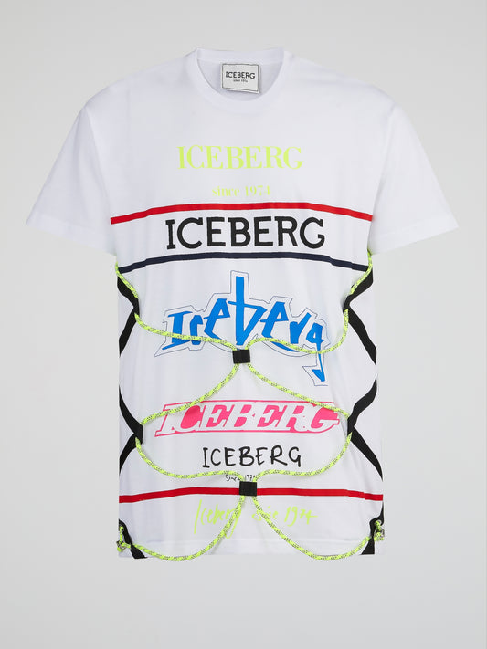 White String Detail Logo T-Shirt