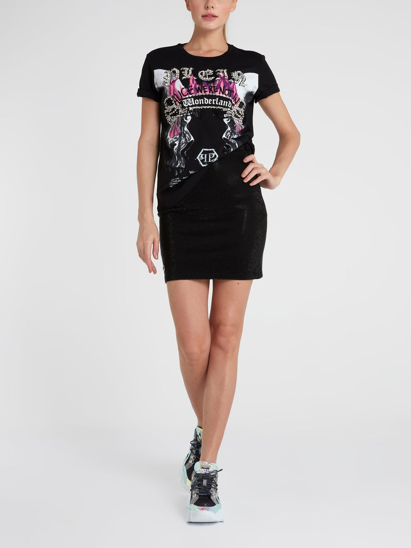 Gothic Plein Embellished T-Shirt