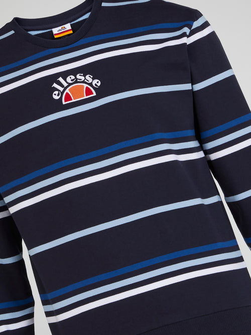 Pirozzo Navy Striped Sweatshirt