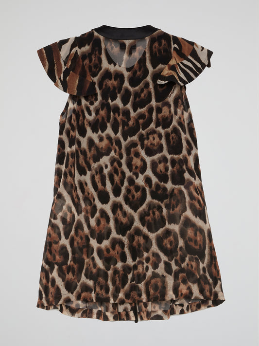 Leopard Print Cap Sleeve Top