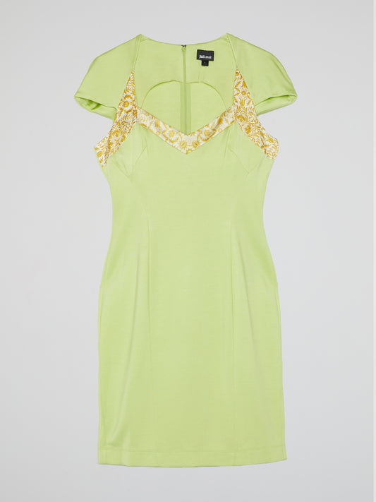 Green Cut Out Mini Dress