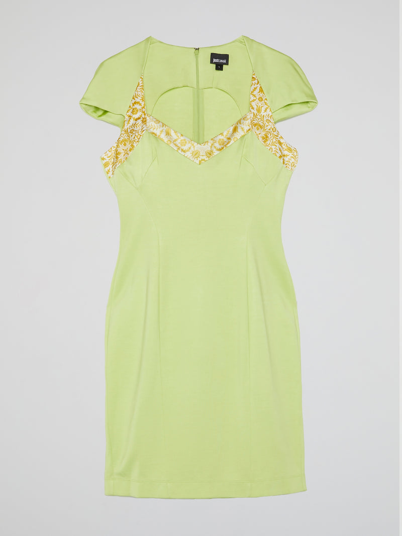 Green Cut Out Mini Dress