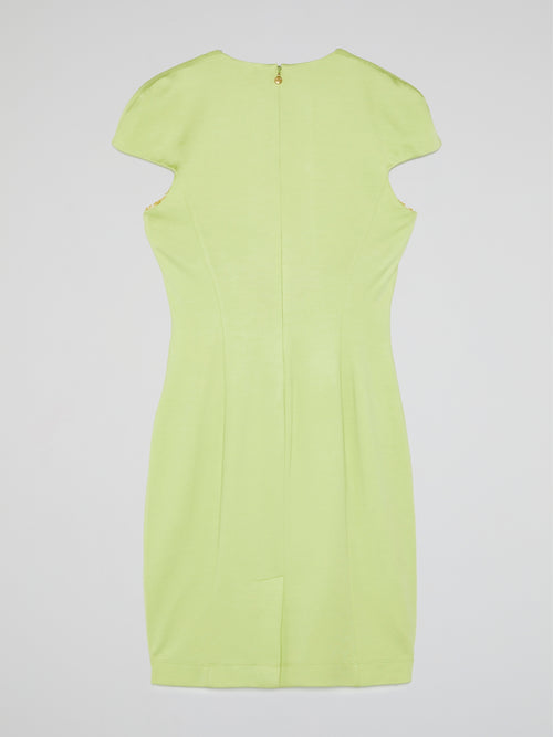 Green Cut Out Mini Dress