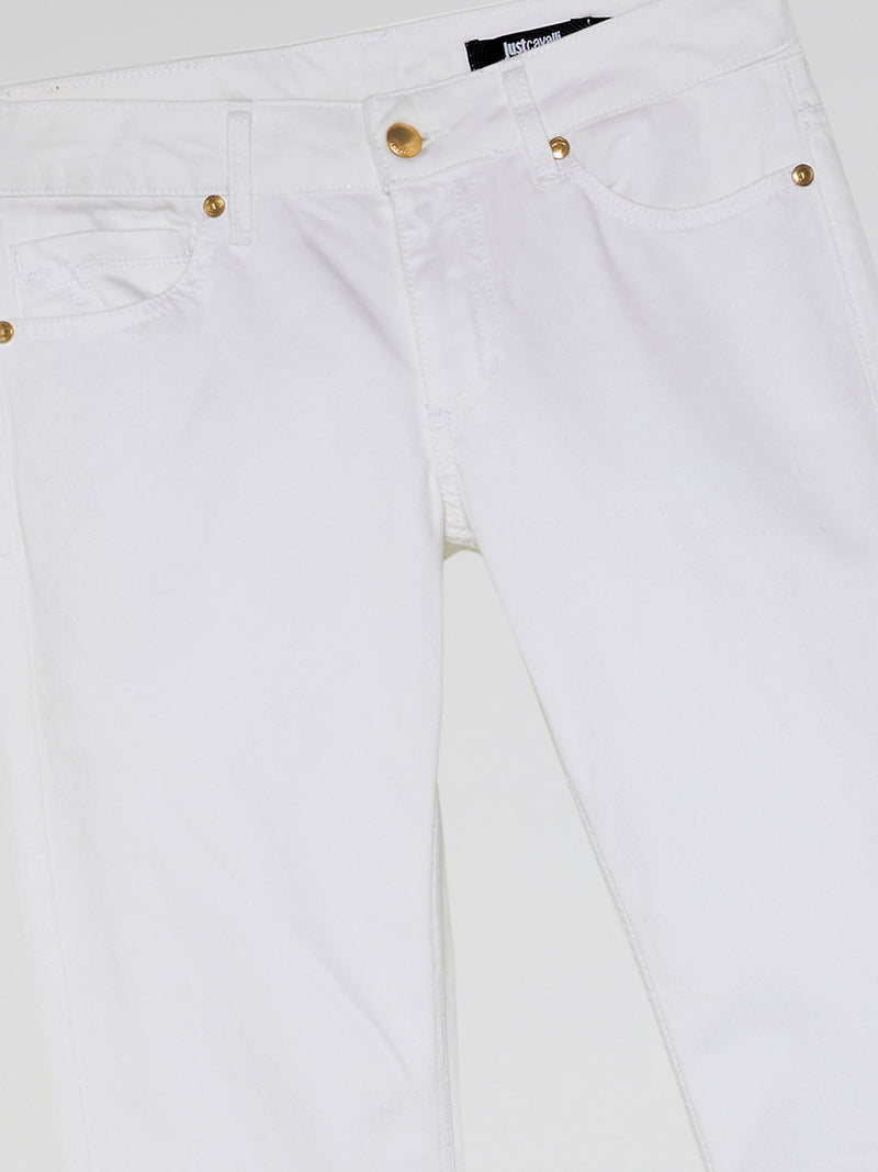 White Bootcut Jeans