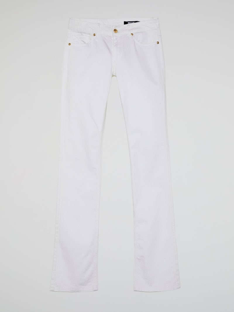 White Bootcut Jeans