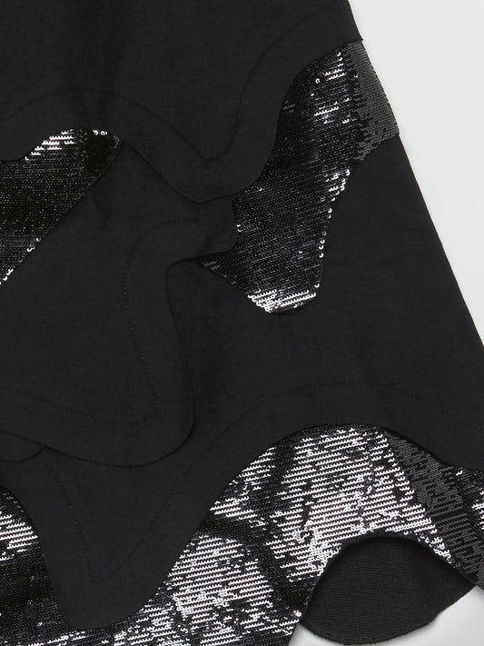 Black Sequin Embellished Cami Top