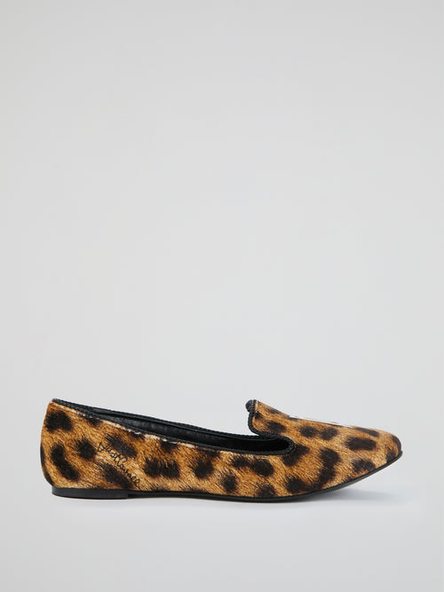 Leopard Print Monogram Loafers