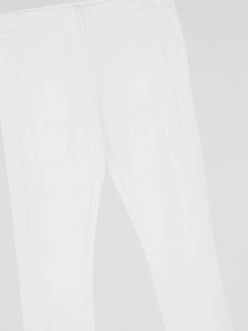 White Skinny Leg Trousers