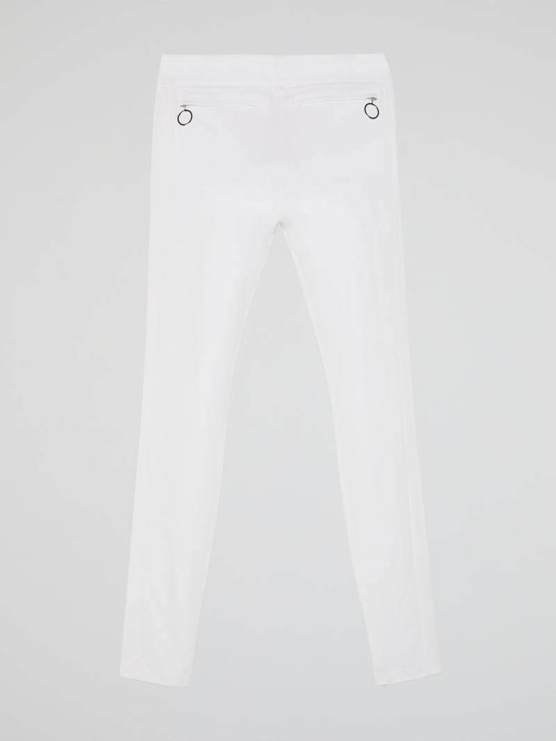 White Skinny Leg Trousers
