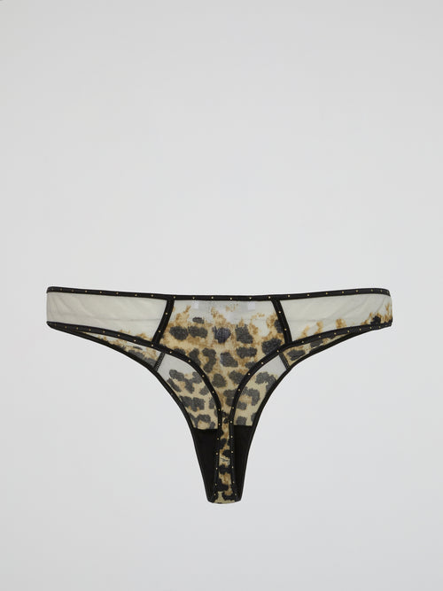 Leopard Print Thongs