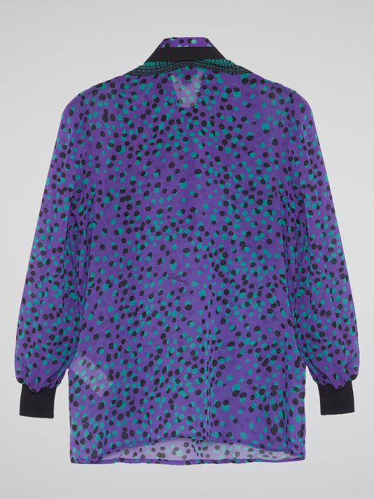 Purple Polka Dot Blouse