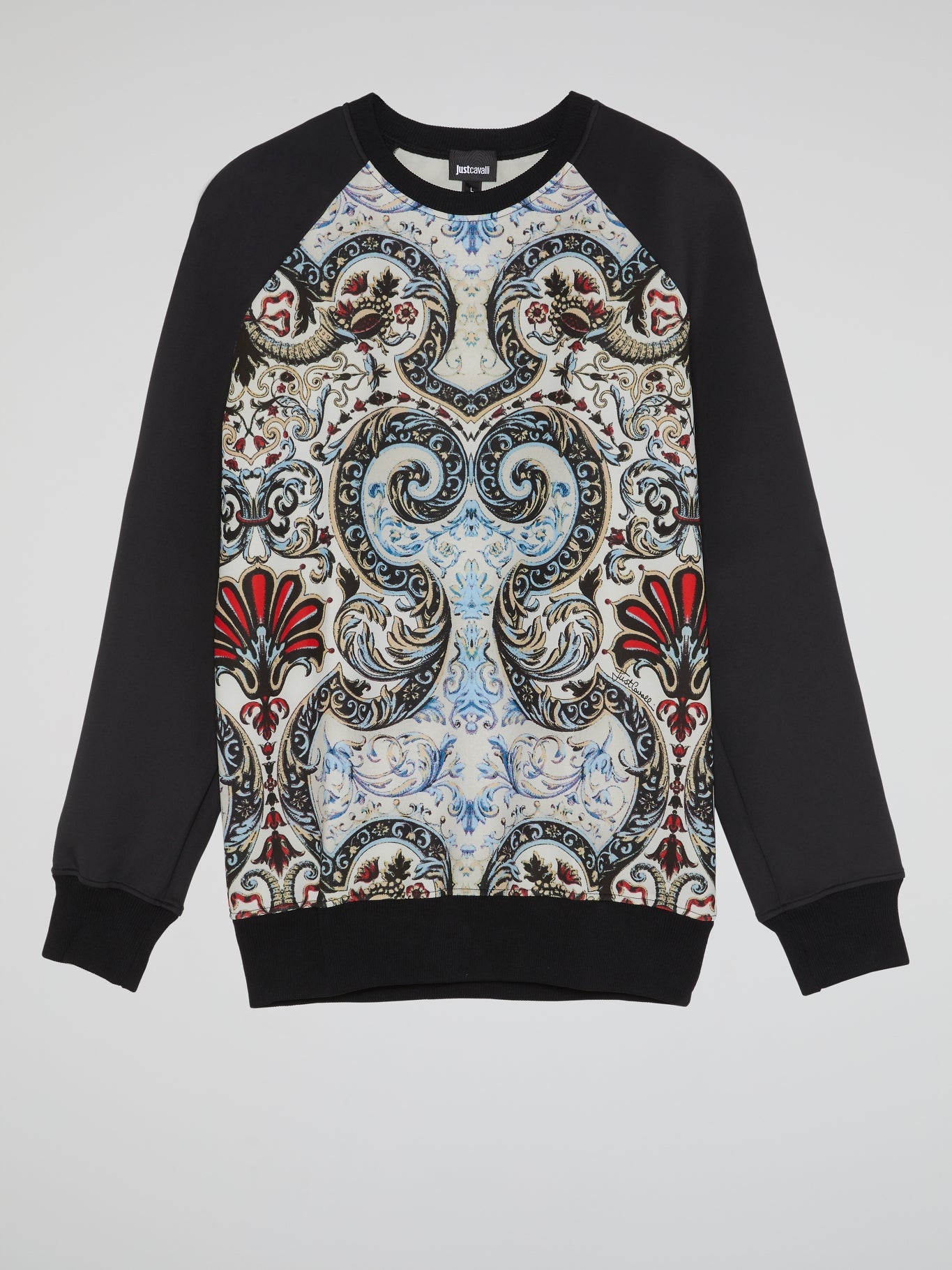 Paisley Print Raglan Sweatshirt