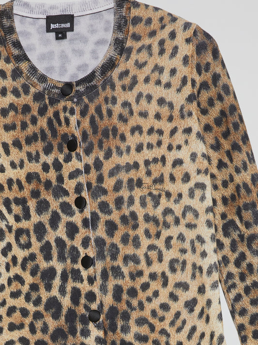 Leopard Print Button Up Top