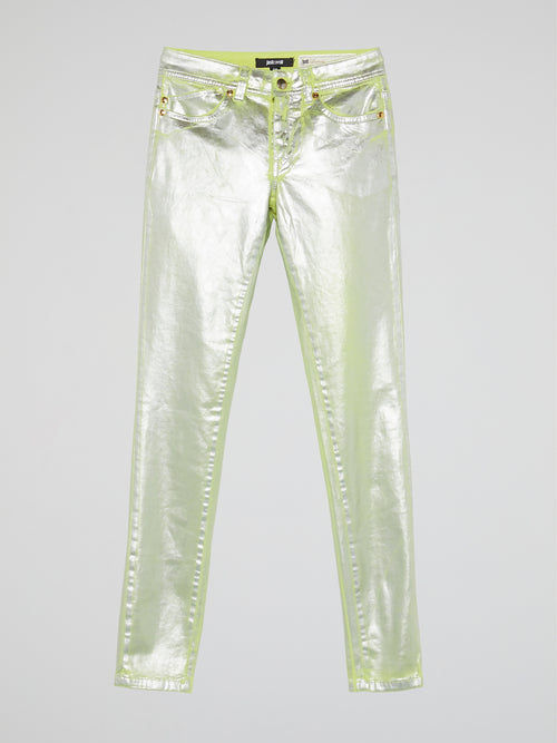 Metallic Slim Fit Jeans