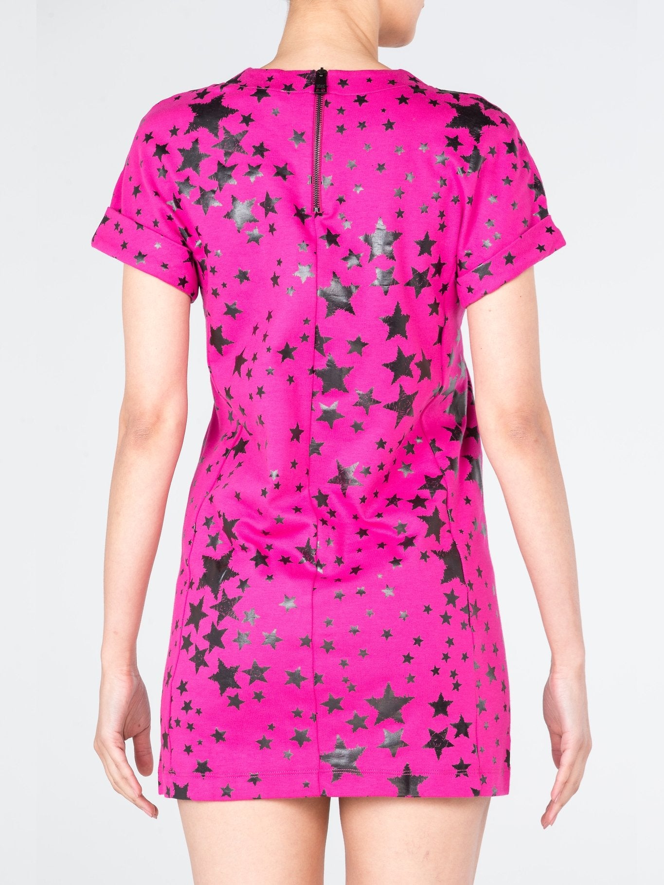 Pink Star Print Mini Dress