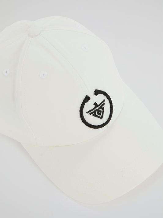 White Monogram Baseball Cap