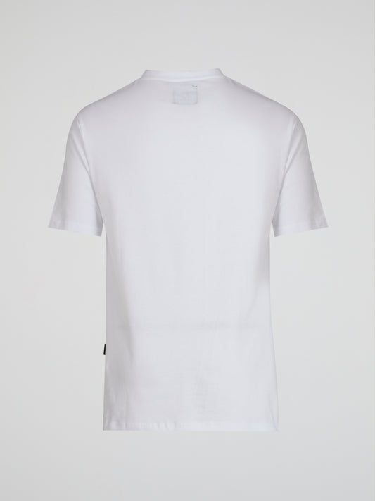 White Glitter Print T-Shirt