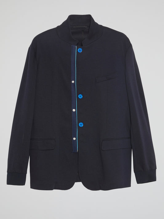 Navy Button-Up Jacket
