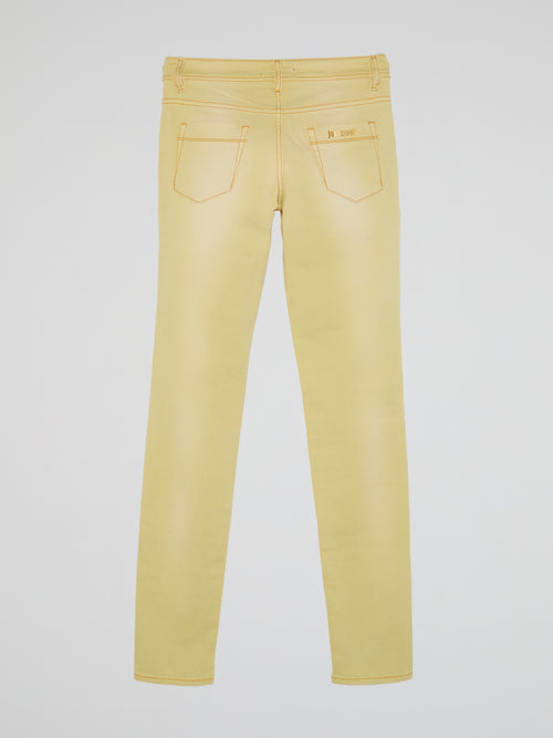 Yellow Slim Fit Jeans