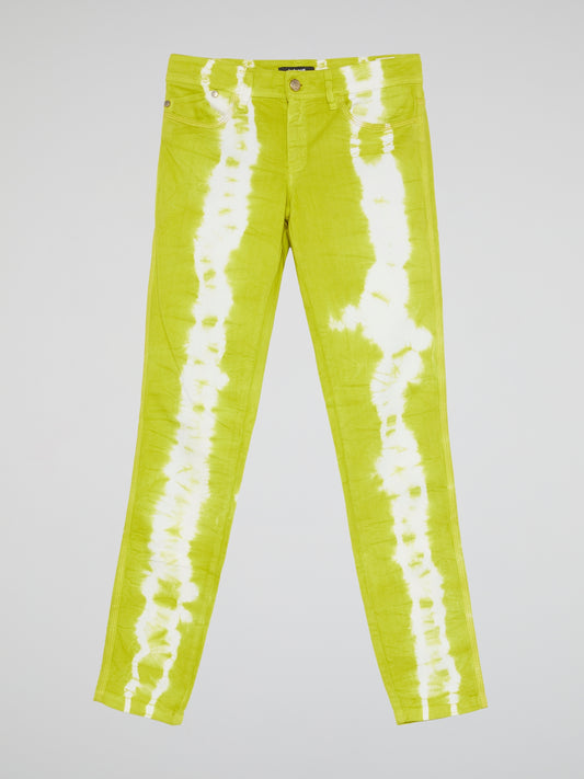 Chartreuse Acid Wash Jeans