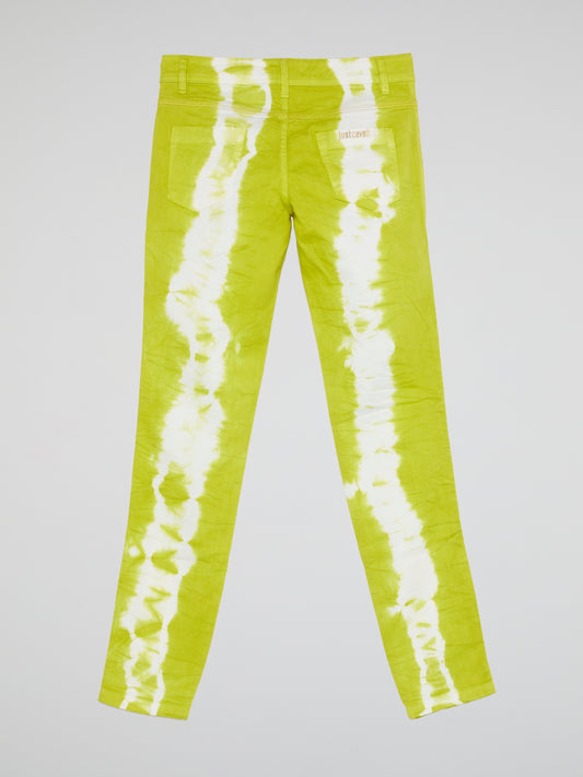 Chartreuse Acid Wash Jeans