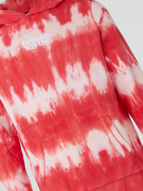 Red Marble Tie Dye Hoodie