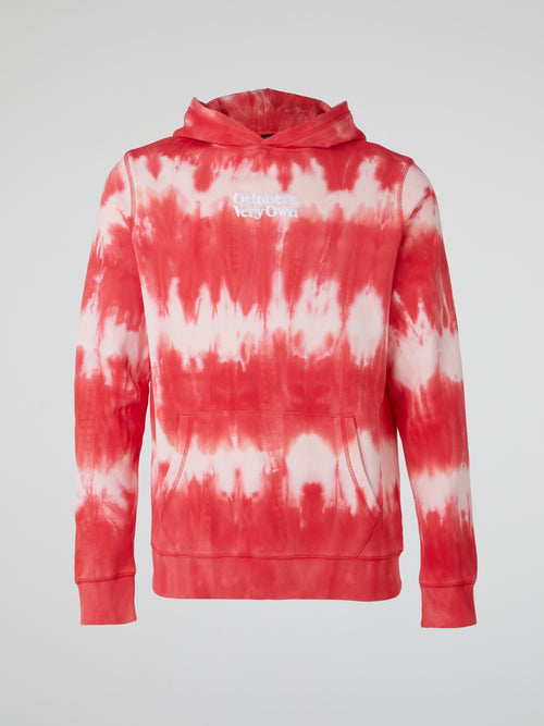 Red Marble Tie Dye Hoodie