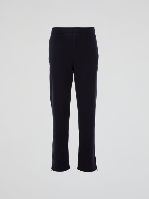 Navy Ribbed Waistband Track Trousers