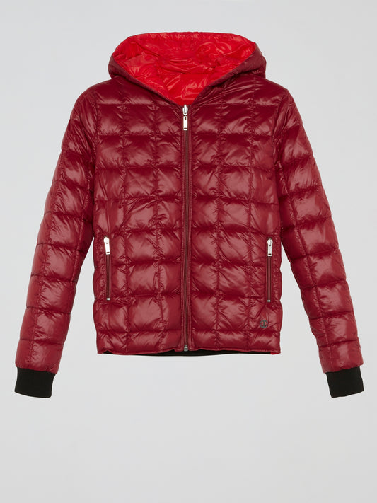 Red Reversible Quilted Jacket