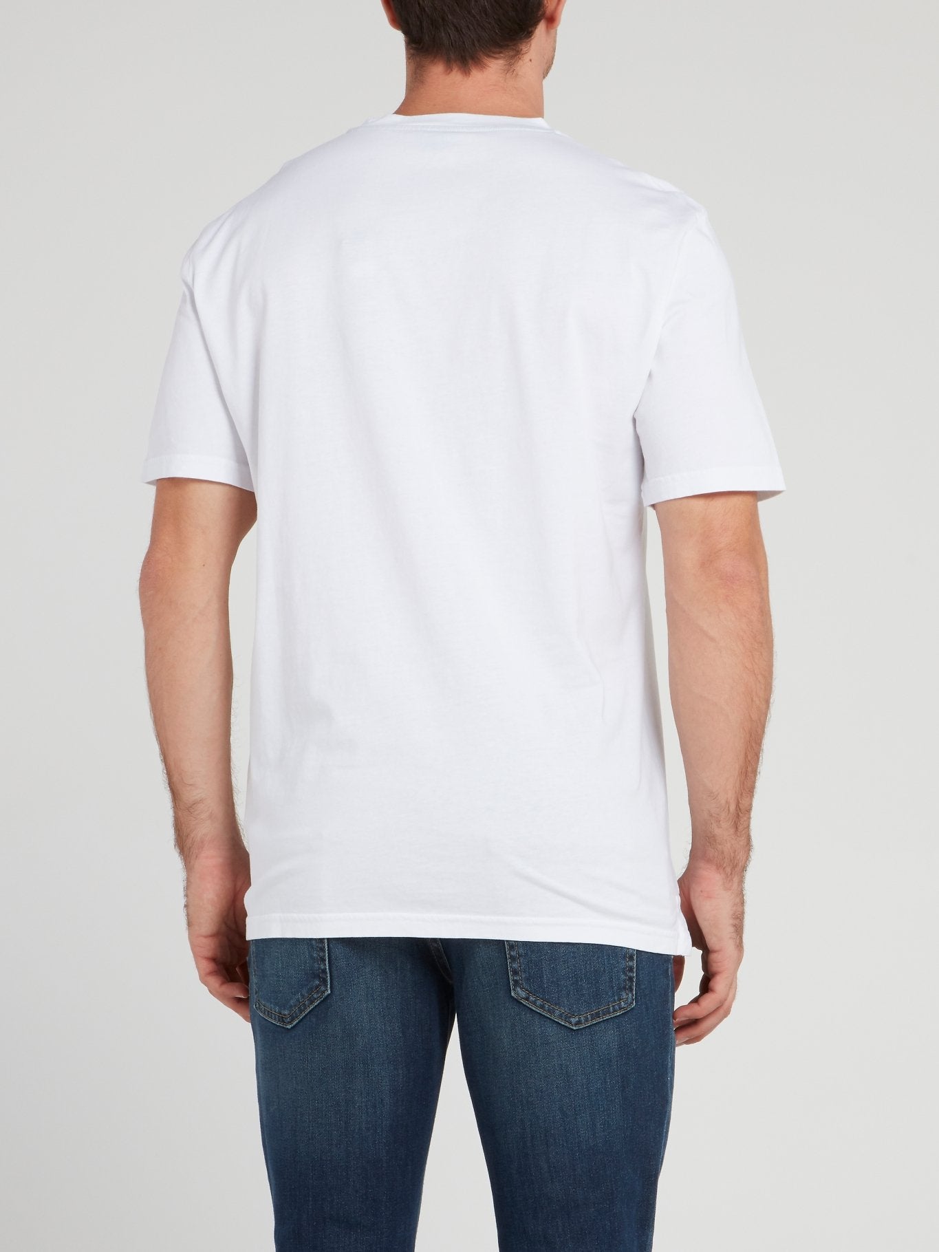 White Sketch Printed T-Shirt