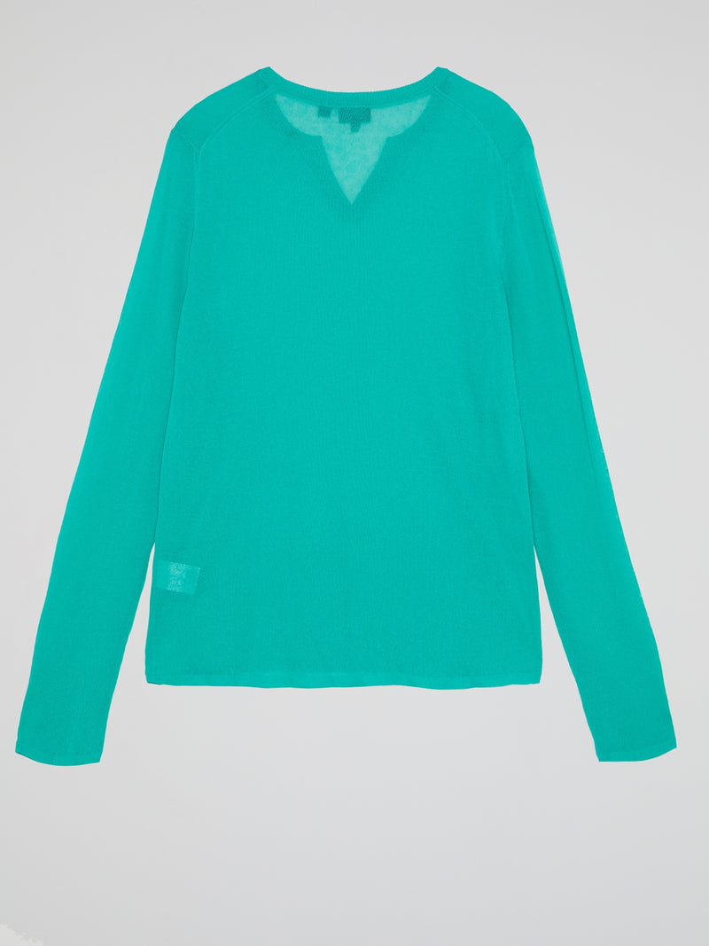 Turquoise Long Sleeve Top
