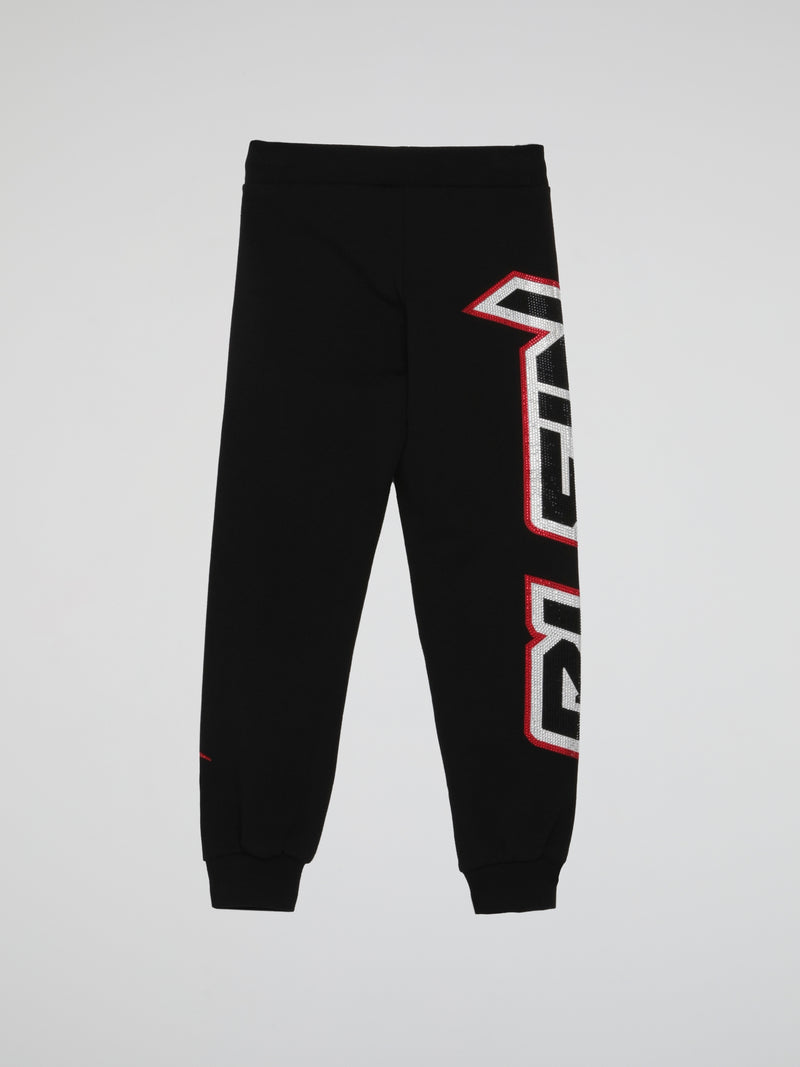 Space Plein Black Active Trousers (Kids)