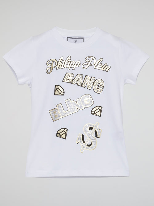 White Bang Bling Crewneck T-Shirt (Kids)