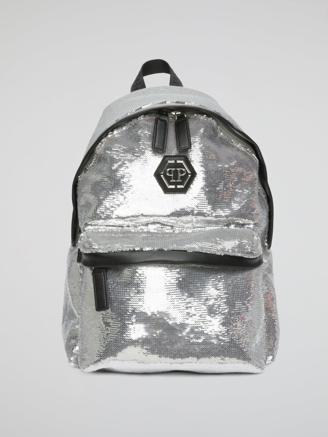 Silver Sequin Luxe Backpack